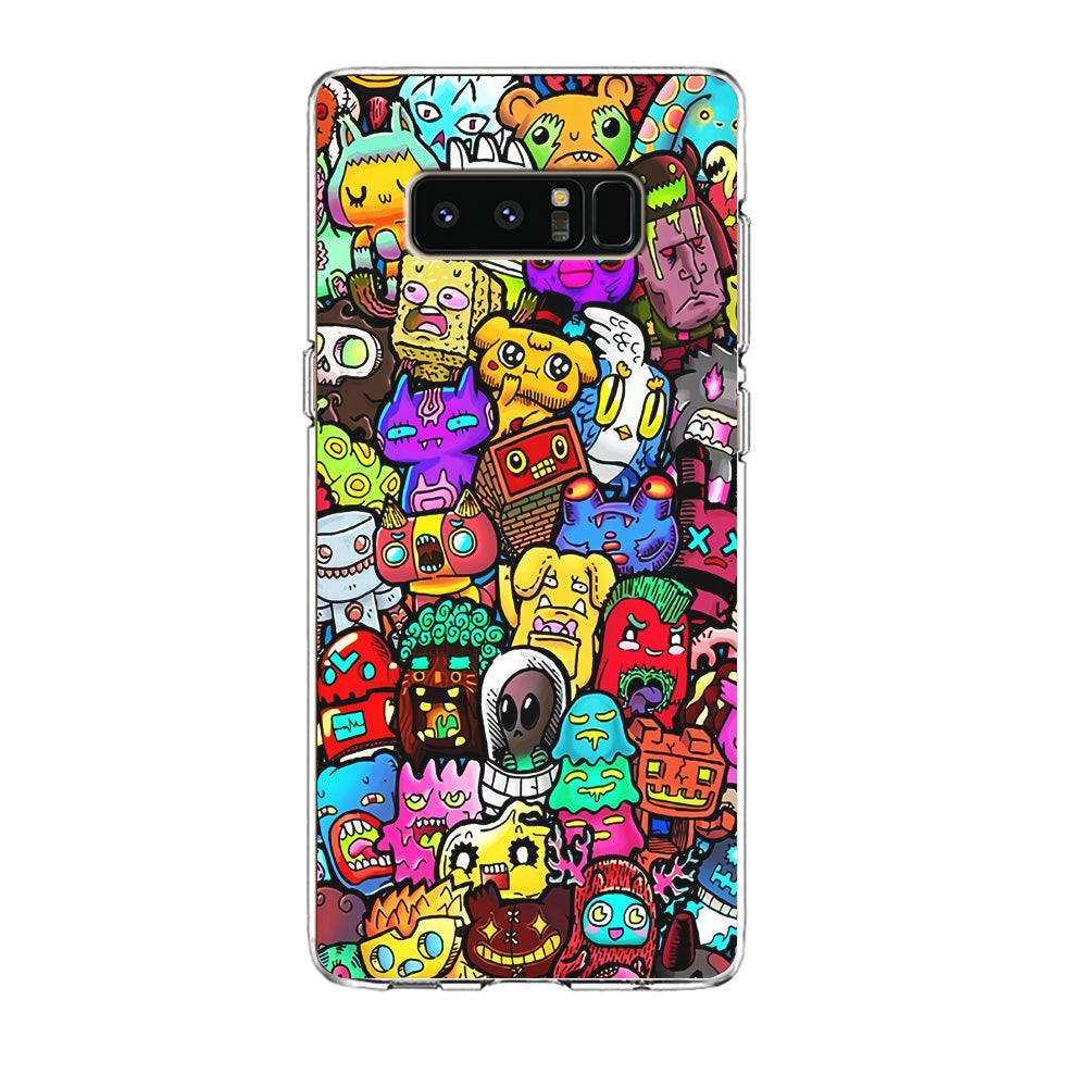 Doodle Cute Character Samsung Galaxy Note 8 Case