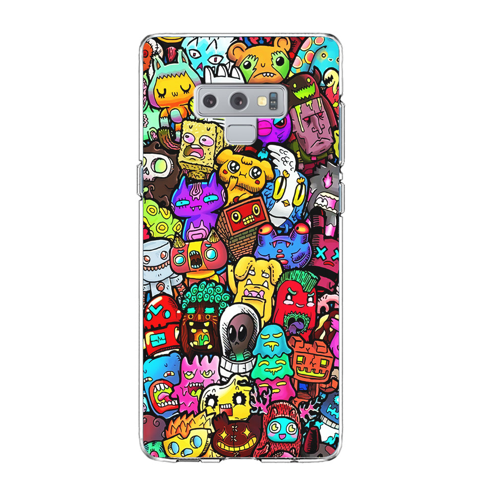 Doodle Cute Character Samsung Galaxy Note 9 Case