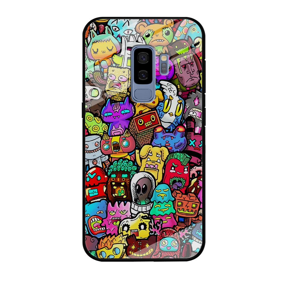 Doodle Cute Character Samsung Galaxy S9 Plus Case