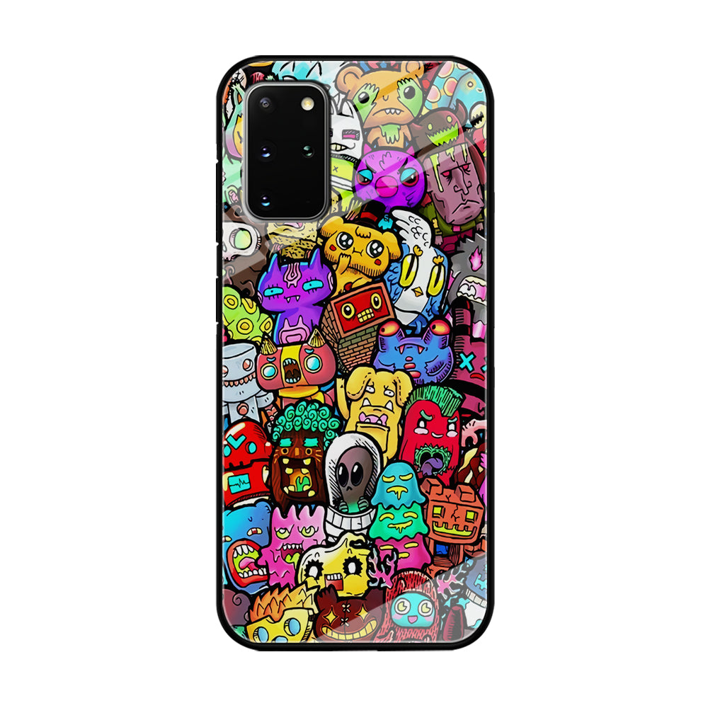 Doodle Cute Character Samsung Galaxy S20 Plus Case