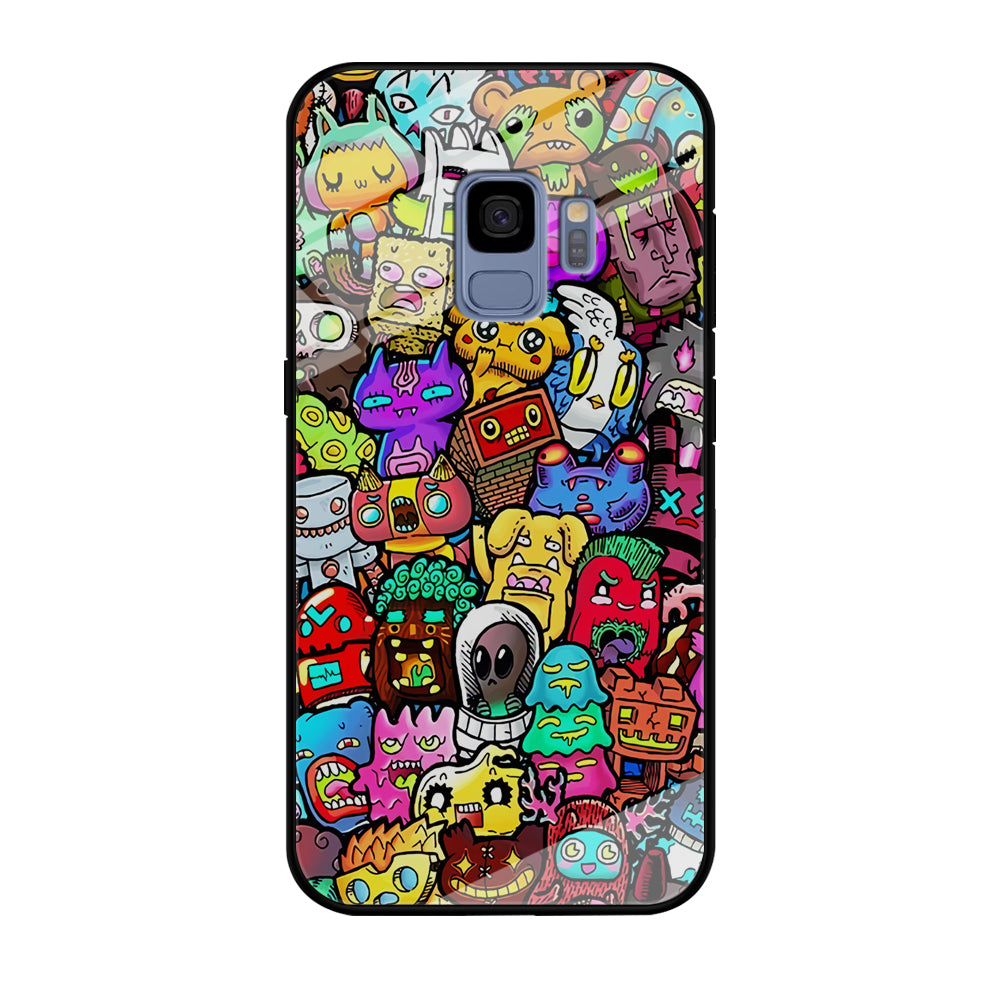 Doodle Cute Character Samsung Galaxy S9 Case