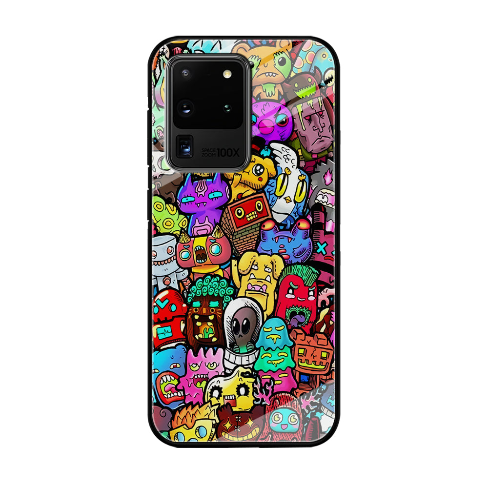 Doodle Cute Character Samsung Galaxy S20 Ultra Case