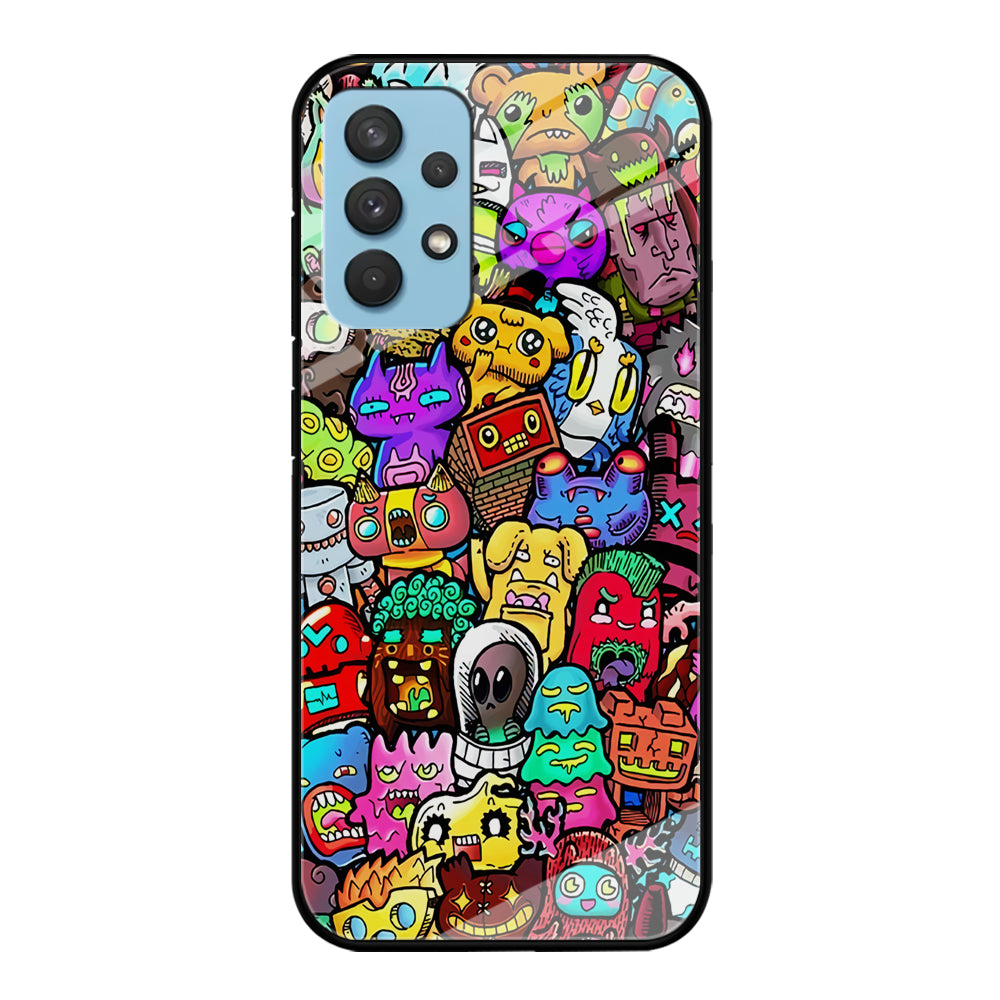 Doodle Cute Character Samsung Galaxy A32 Case