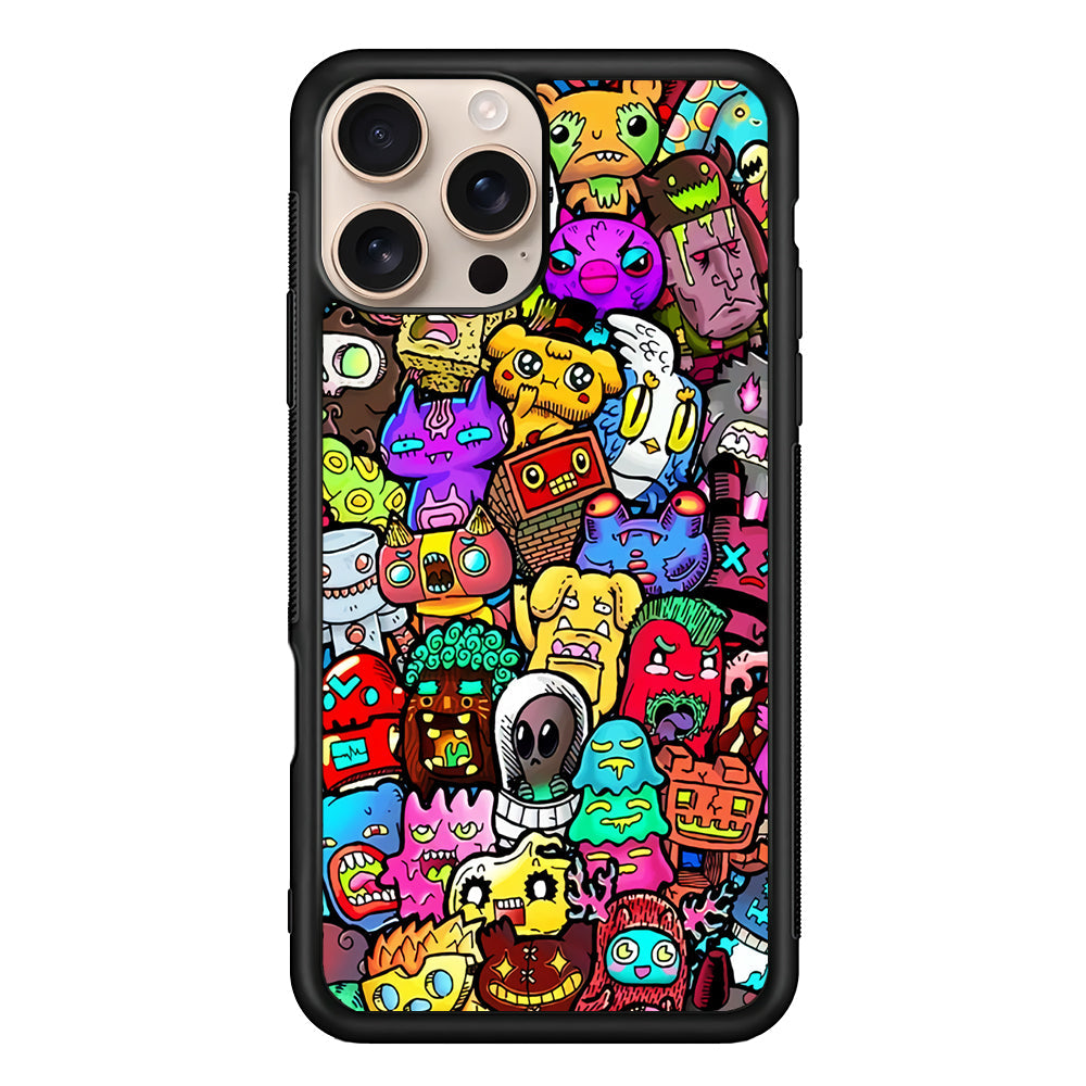 Doodle Cute Character iPhone 16 Pro Max Case - Altracase