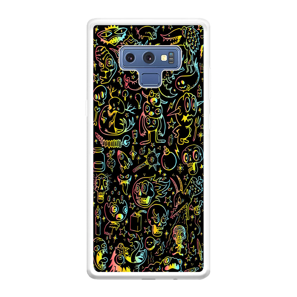 Doodle Monsters Black Samsung Galaxy Note 9 Case