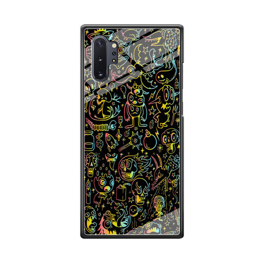 Doodle Monsters Black Samsung Galaxy Note 10 Plus Case