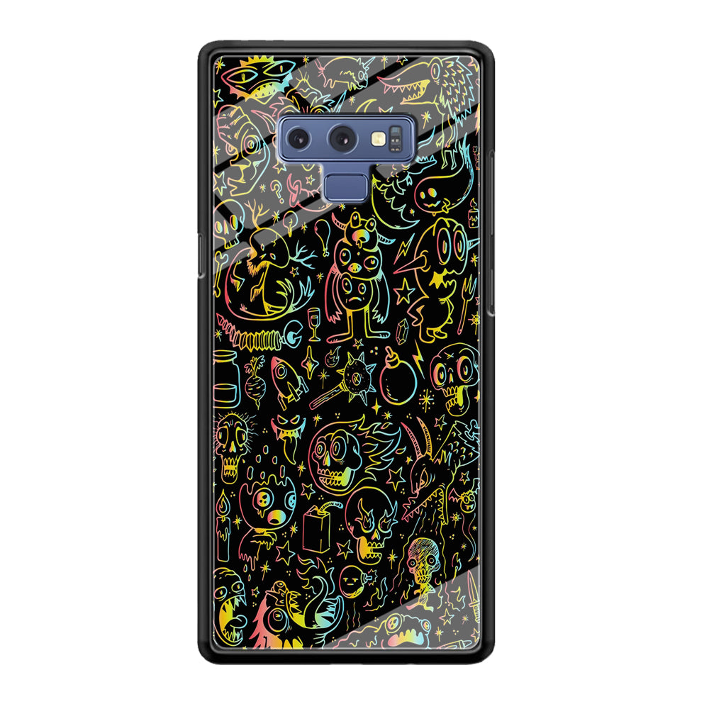 Doodle Monsters Black Samsung Galaxy Note 9 Case