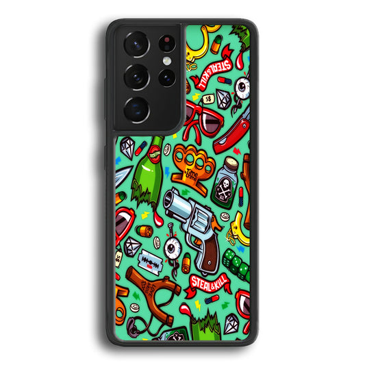 Doodle Sticker Bomb Samsung Galaxy S24 Ultra Case