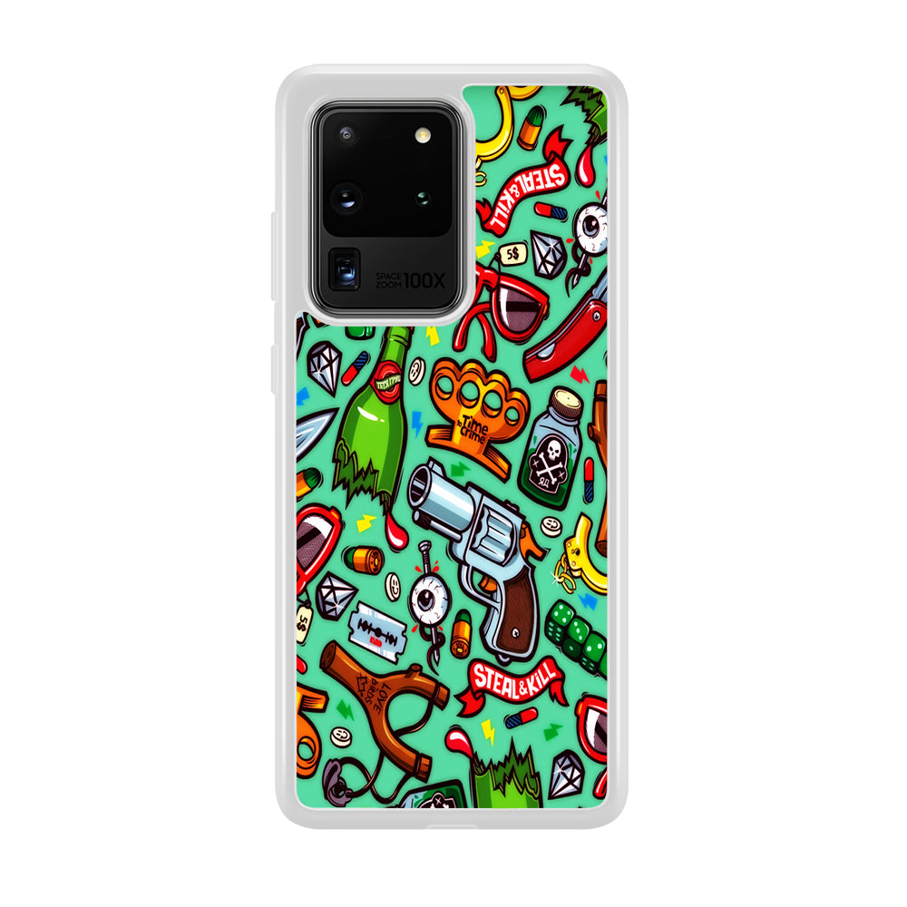 Doodle Sticker Bomb Samsung Galaxy S20 Ultra Case