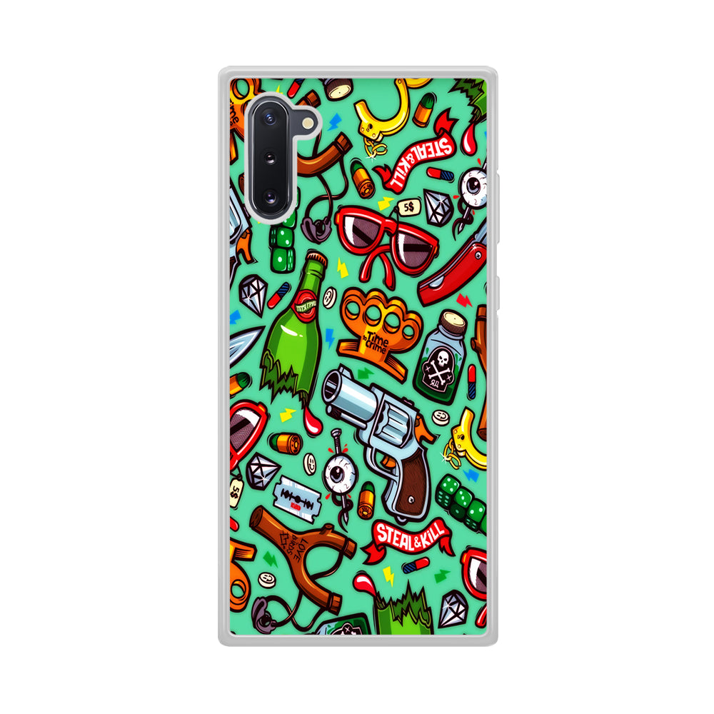 Doodle Sticker Bomb Samsung Galaxy Note 10 Case