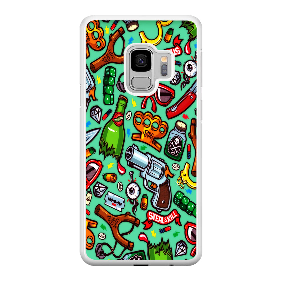 Doodle Sticker Bomb Samsung Galaxy S9 Case