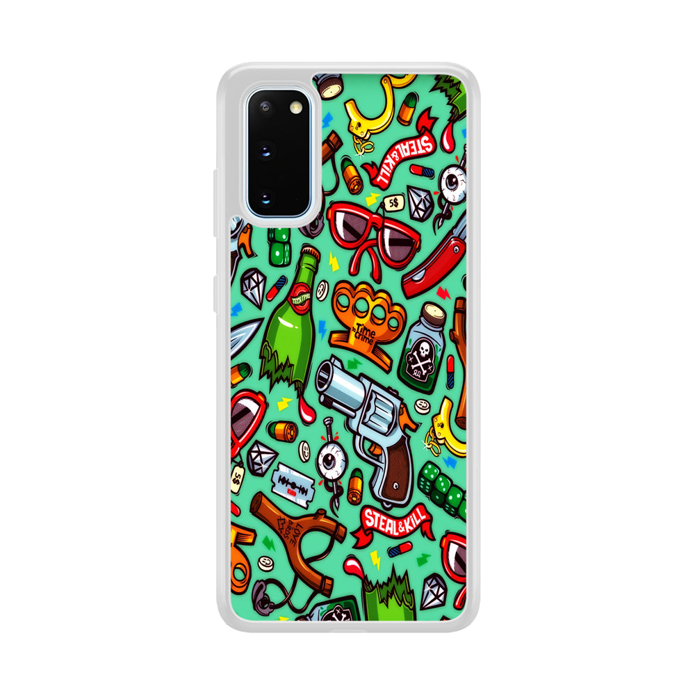 Doodle Sticker Bomb Samsung Galaxy S20 Case