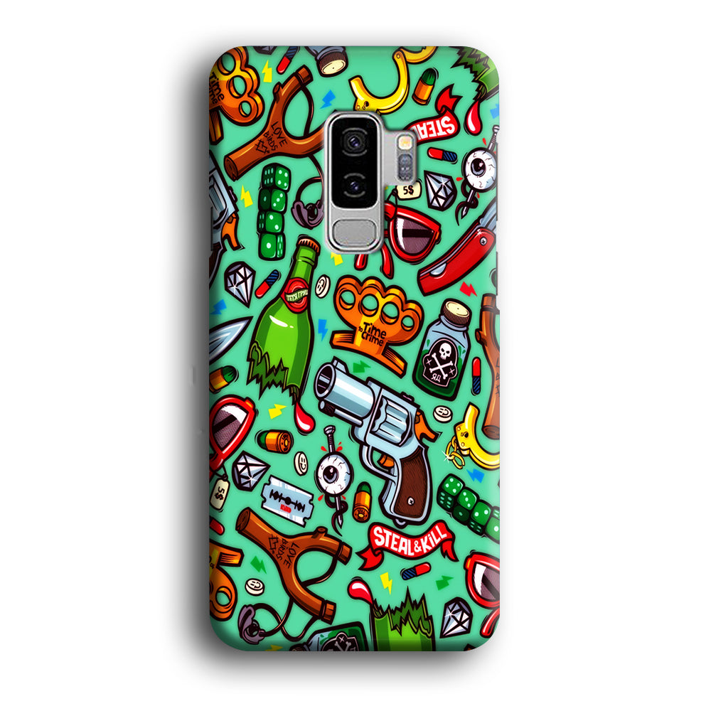 Doodle Sticker Bomb Samsung Galaxy S9 Plus Case