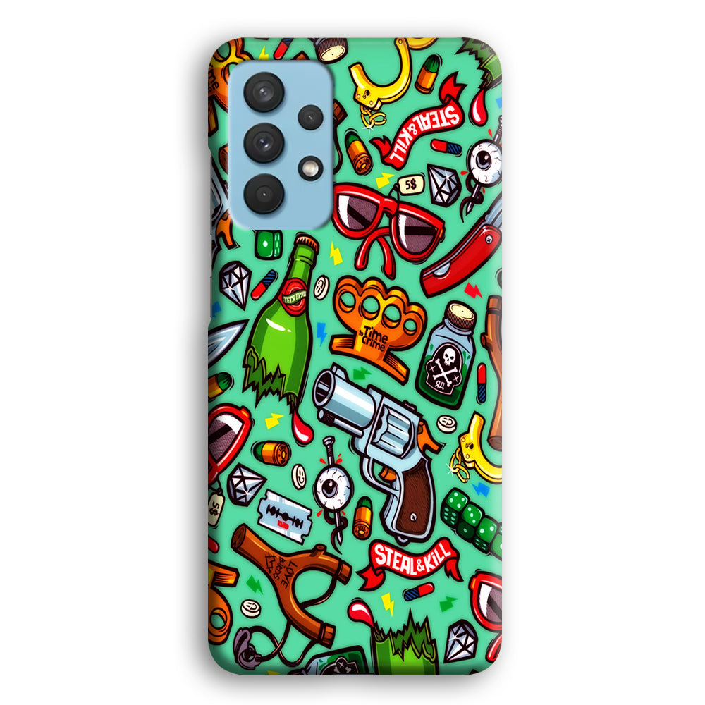 Doodle Sticker Bomb Samsung Galaxy A32 Case