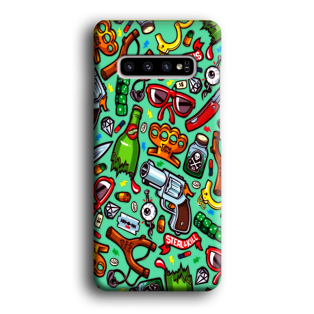 Doodle Sticker Bomb Samsung Galaxy S10 Case