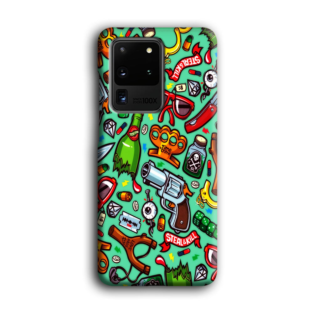 Doodle Sticker Bomb Samsung Galaxy S20 Ultra Case