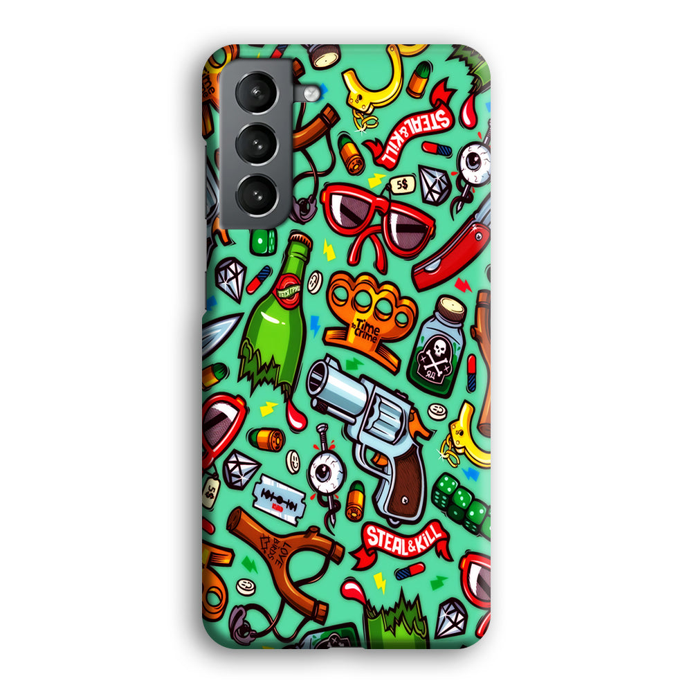 Doodle Sticker Bomb Samsung Galaxy S24 Case