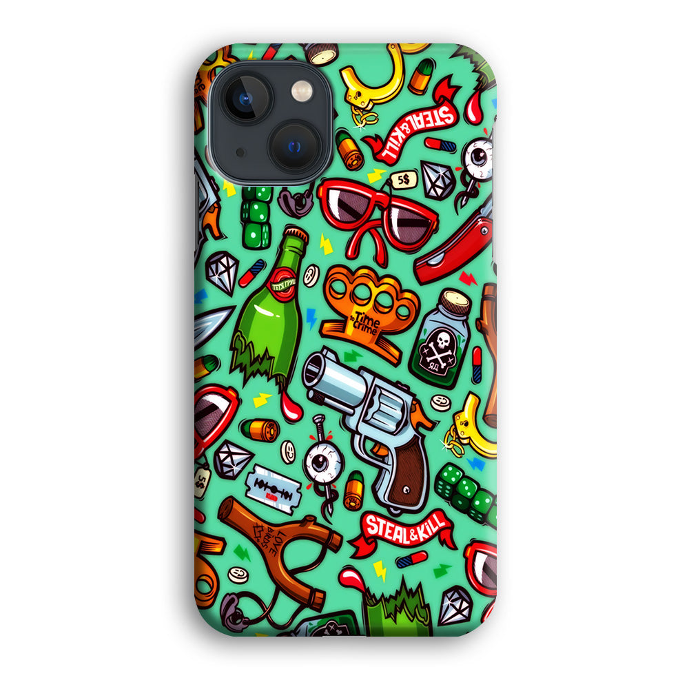 Doodle Sticker Bomb iPhone 14 Plus Case