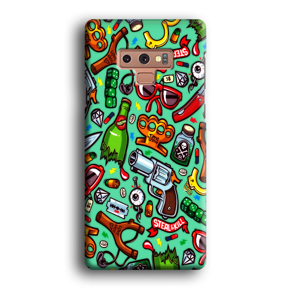 Doodle Sticker Bomb Samsung Galaxy Note 9 Case