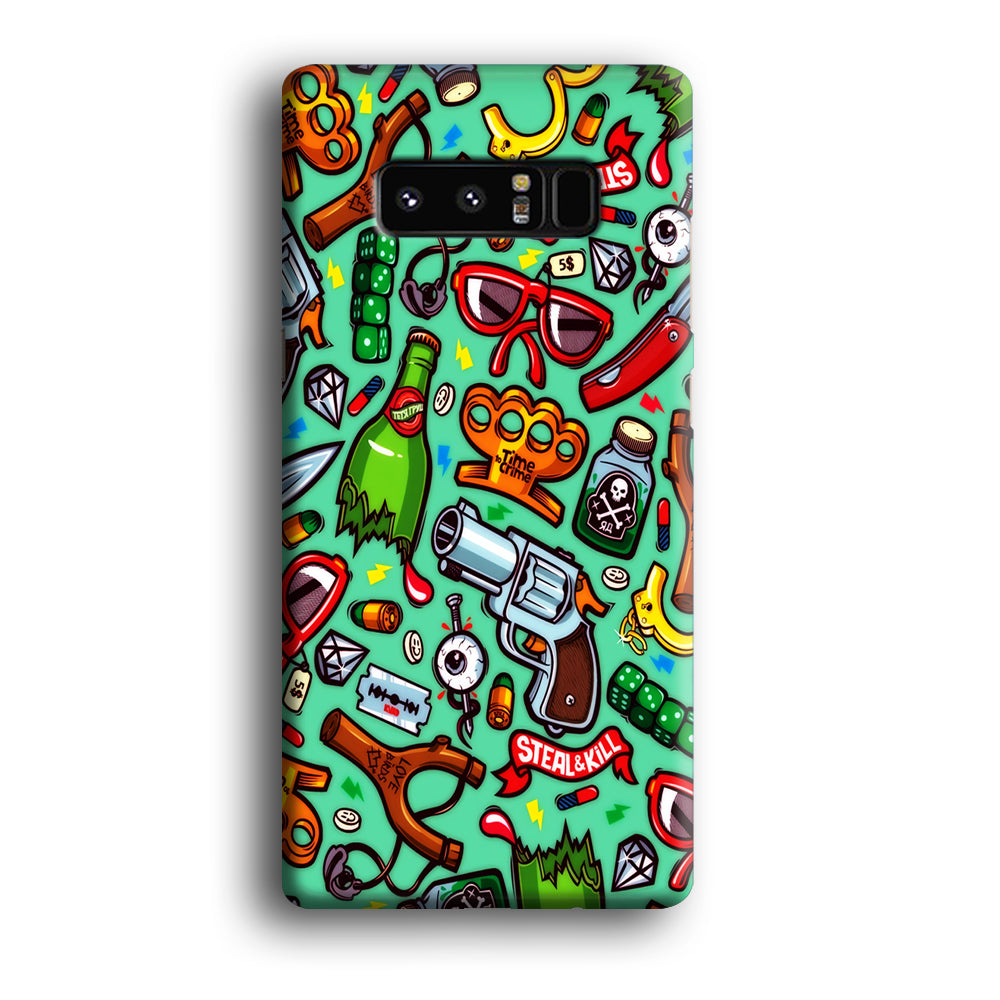 Doodle Sticker Bomb Samsung Galaxy Note 8 Case