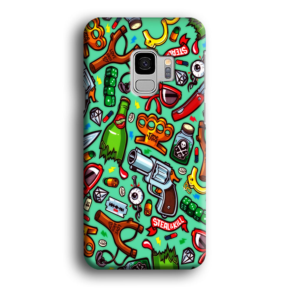 Doodle Sticker Bomb Samsung Galaxy S9 Case