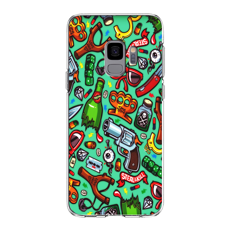 Doodle Sticker Bomb Samsung Galaxy S9 Case