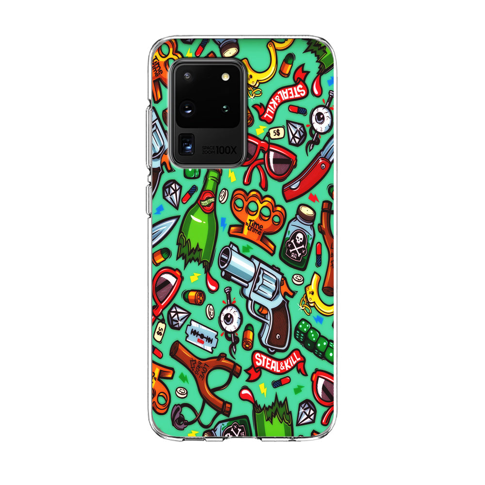 Doodle Sticker Bomb Samsung Galaxy S20 Ultra Case