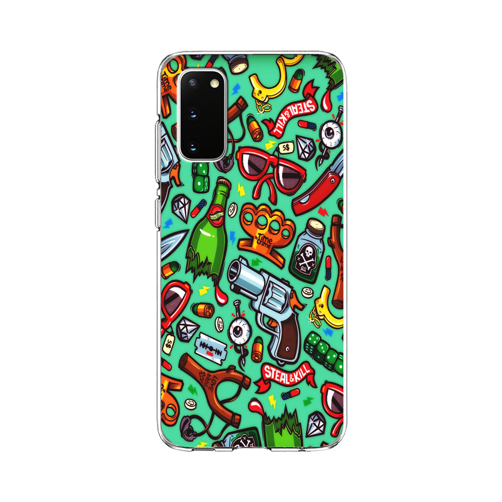 Doodle Sticker Bomb Samsung Galaxy S20 Case