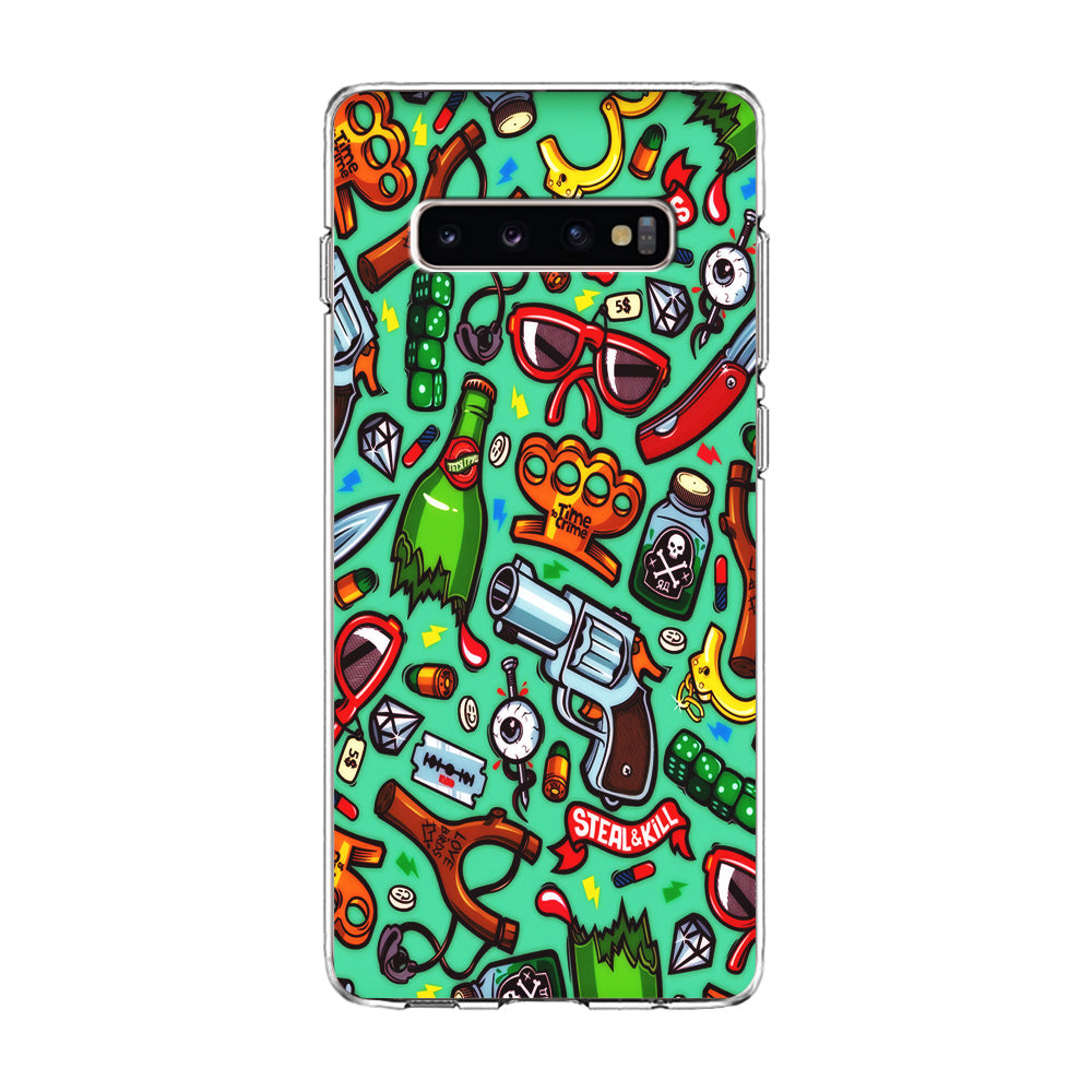 Doodle Sticker Bomb Samsung Galaxy S10 Case