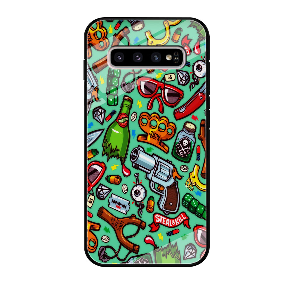 Doodle Sticker Bomb Samsung Galaxy S10 Case