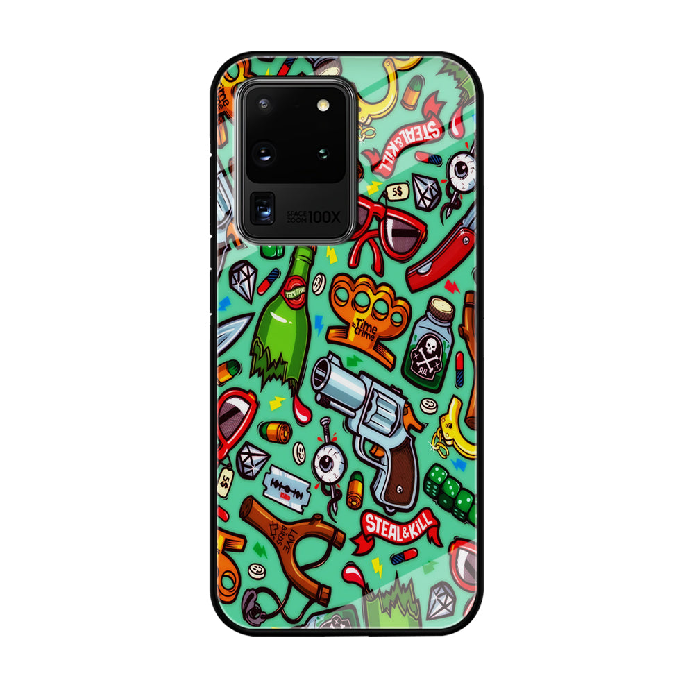 Doodle Sticker Bomb Samsung Galaxy S20 Ultra Case