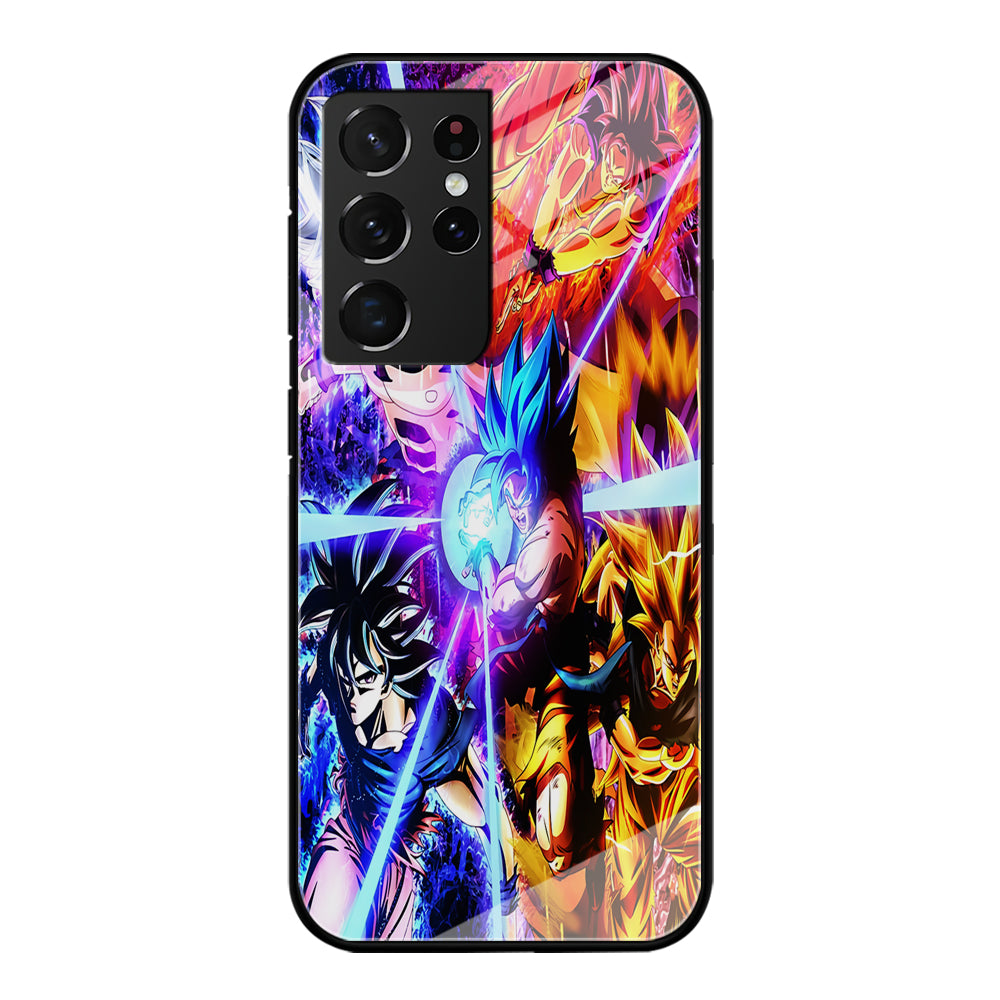 Dragon Ball Super Saiyan Kamehameha Samsung Galaxy S21 Ultra Case-Phone Case-Tempered Glass Case-Altracase