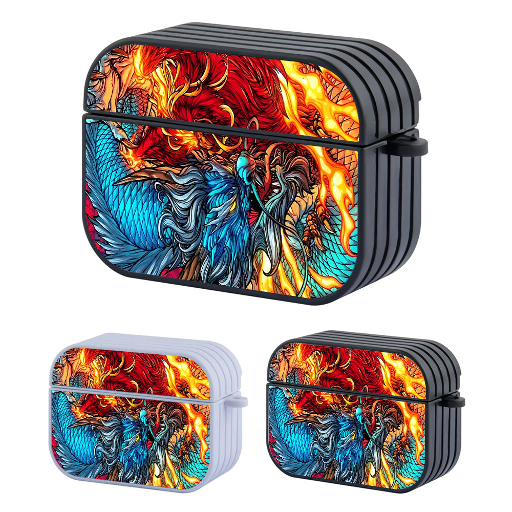 Dragon VS Phoenix Mythology Hard Plastic Case Cover For Apple Airpods Pro