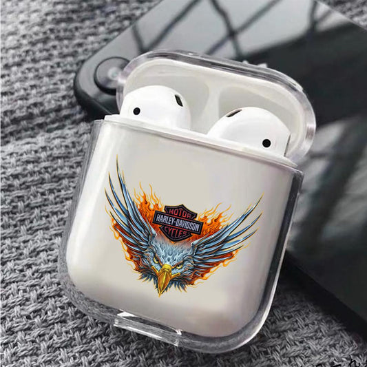 Eagle Harley Davidson Symbol Hard Plastic Protective Clear Case Cover For Apple Airpods-AirPod Case-Altracase