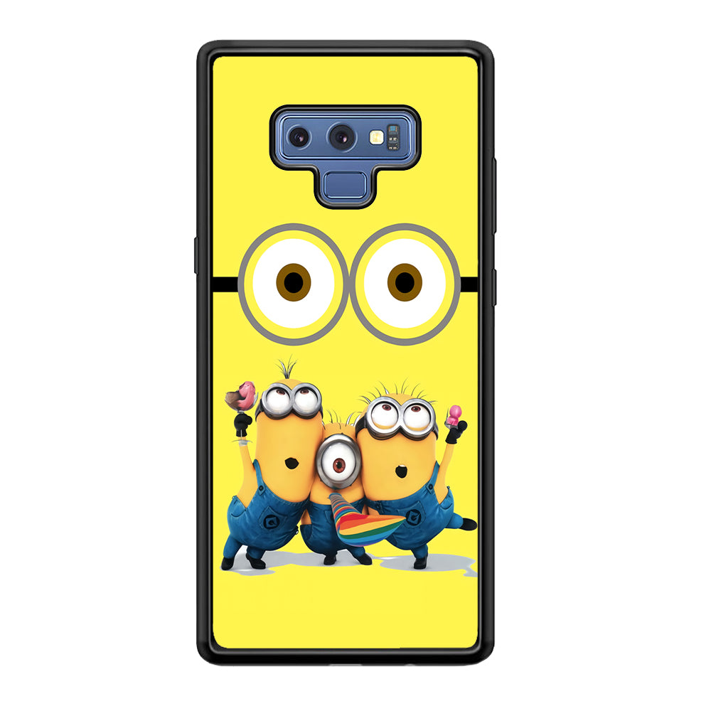 Eyes and Three Minions Samsung Galaxy Note 9 Case