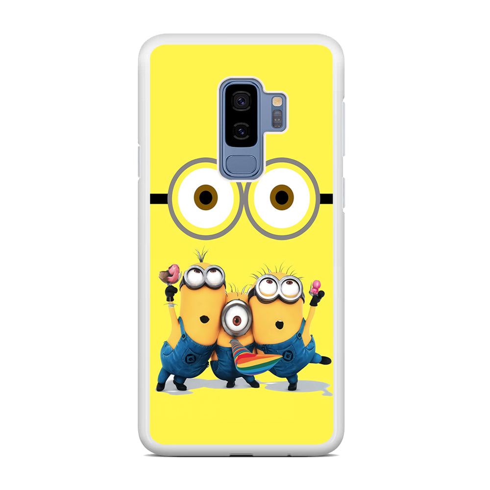 Eyes and Three Minions Samsung Galaxy S9 Plus Case