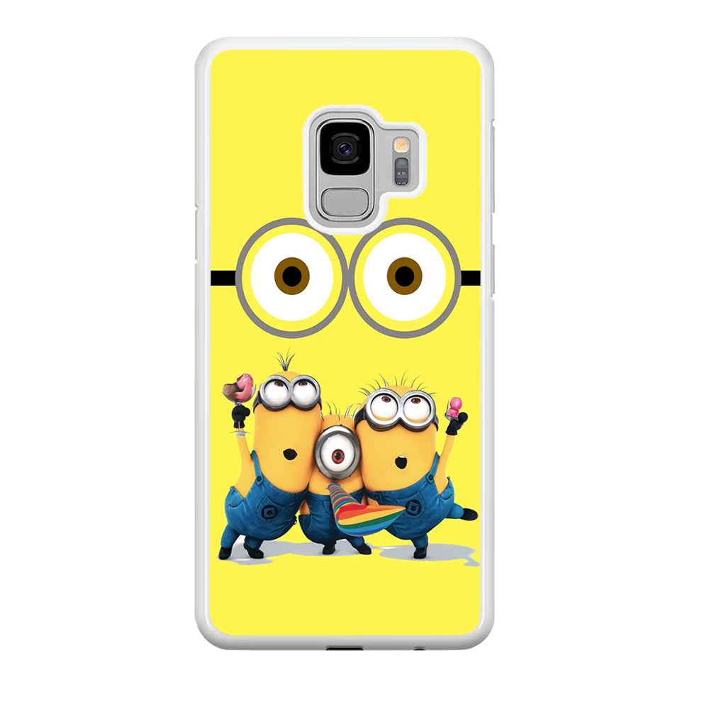 Eyes and Three Minions Samsung Galaxy S9 Case