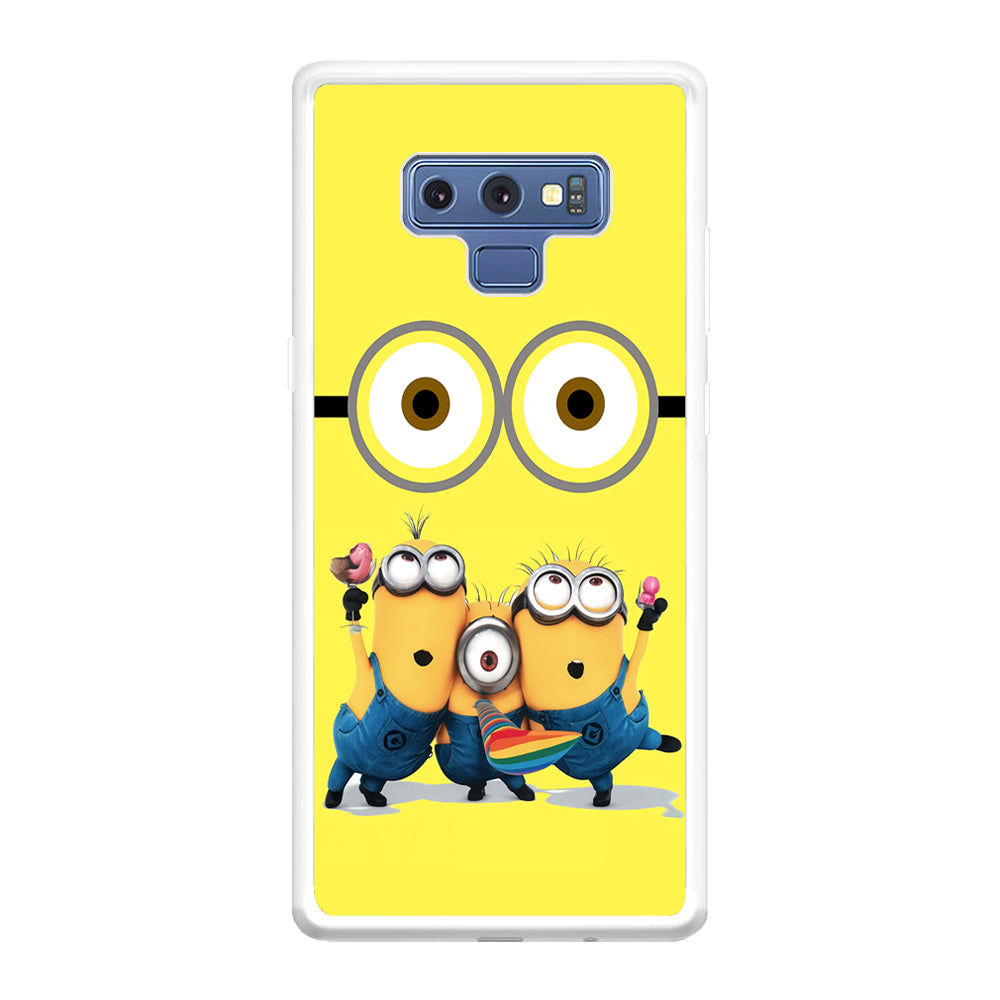 Eyes and Three Minions Samsung Galaxy Note 9 Case