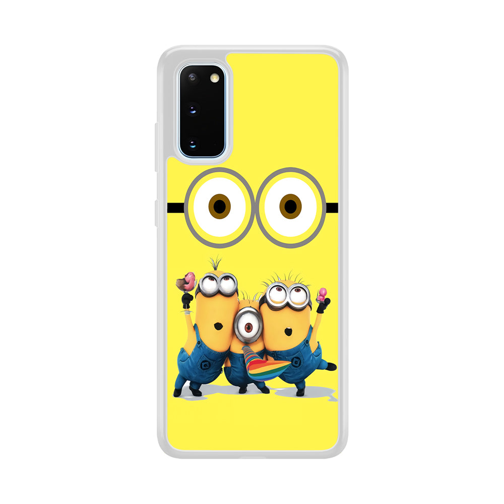 Eyes and Three Minions Samsung Galaxy S20 Case