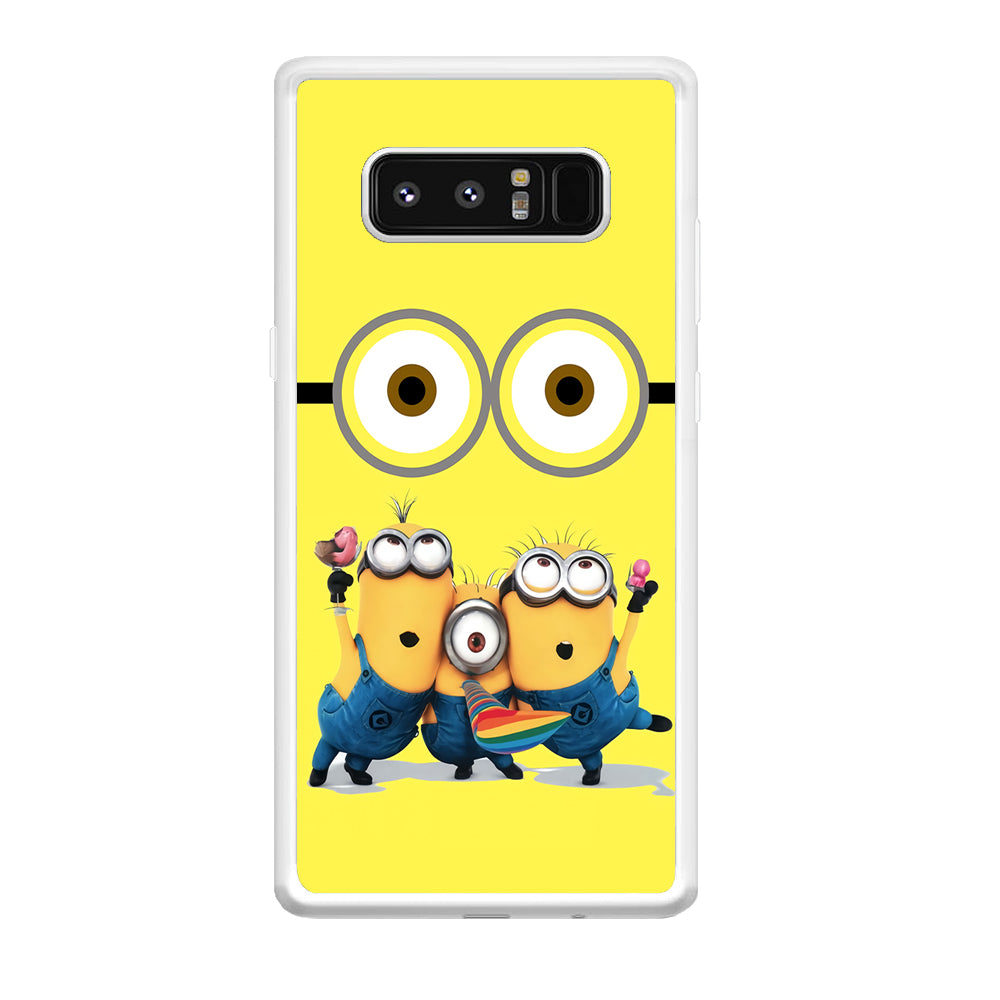 Eyes and Three Minions Samsung Galaxy Note 8 Case