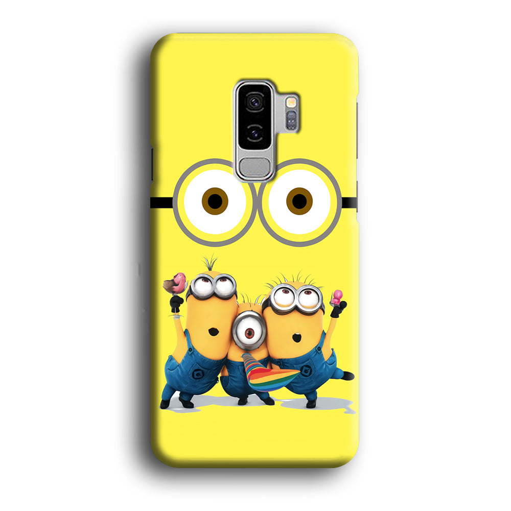 Eyes and Three Minions Samsung Galaxy S9 Plus Case