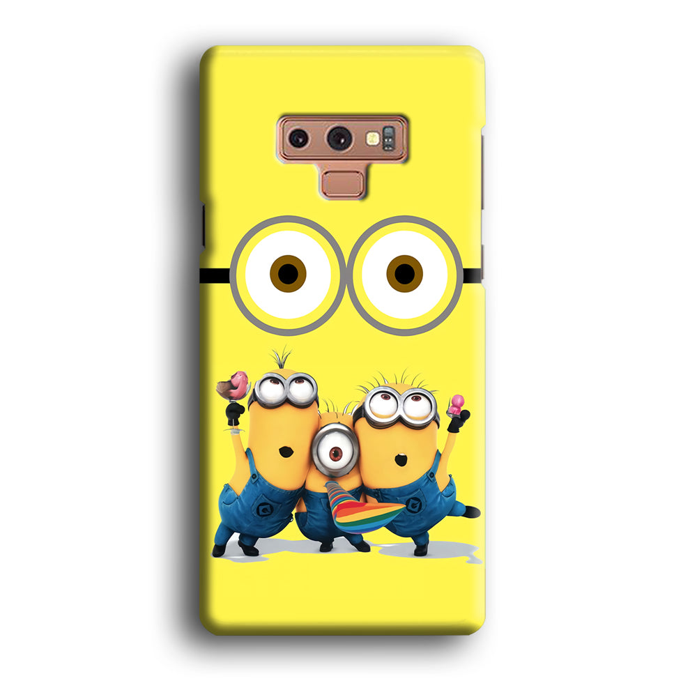 Eyes and Three Minions Samsung Galaxy Note 9 Case