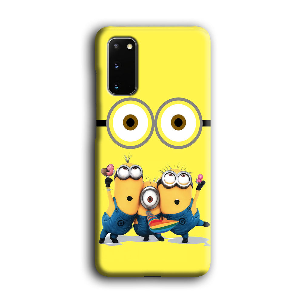 Eyes and Three Minions Samsung Galaxy S20 Case