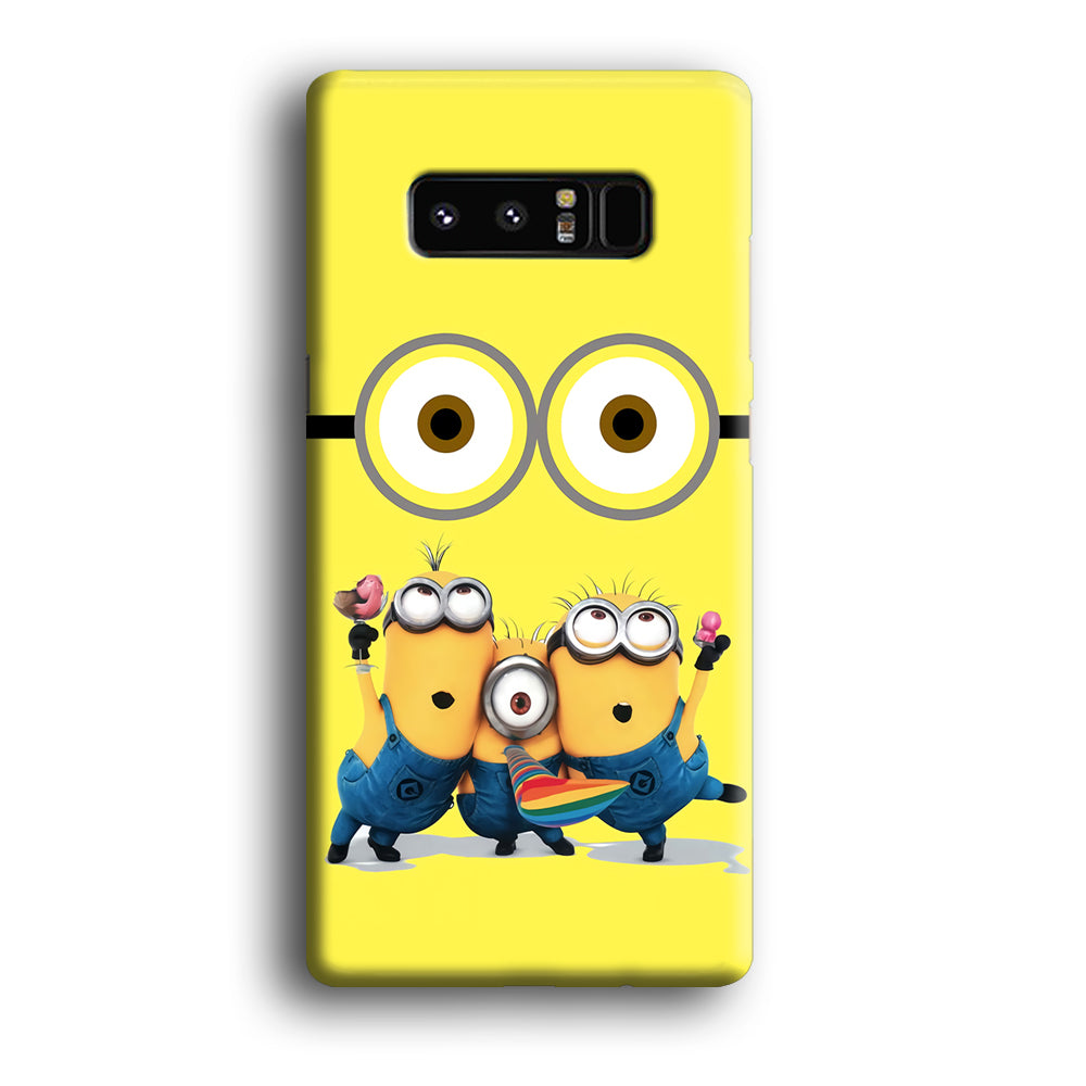 Eyes and Three Minions Samsung Galaxy Note 8 Case