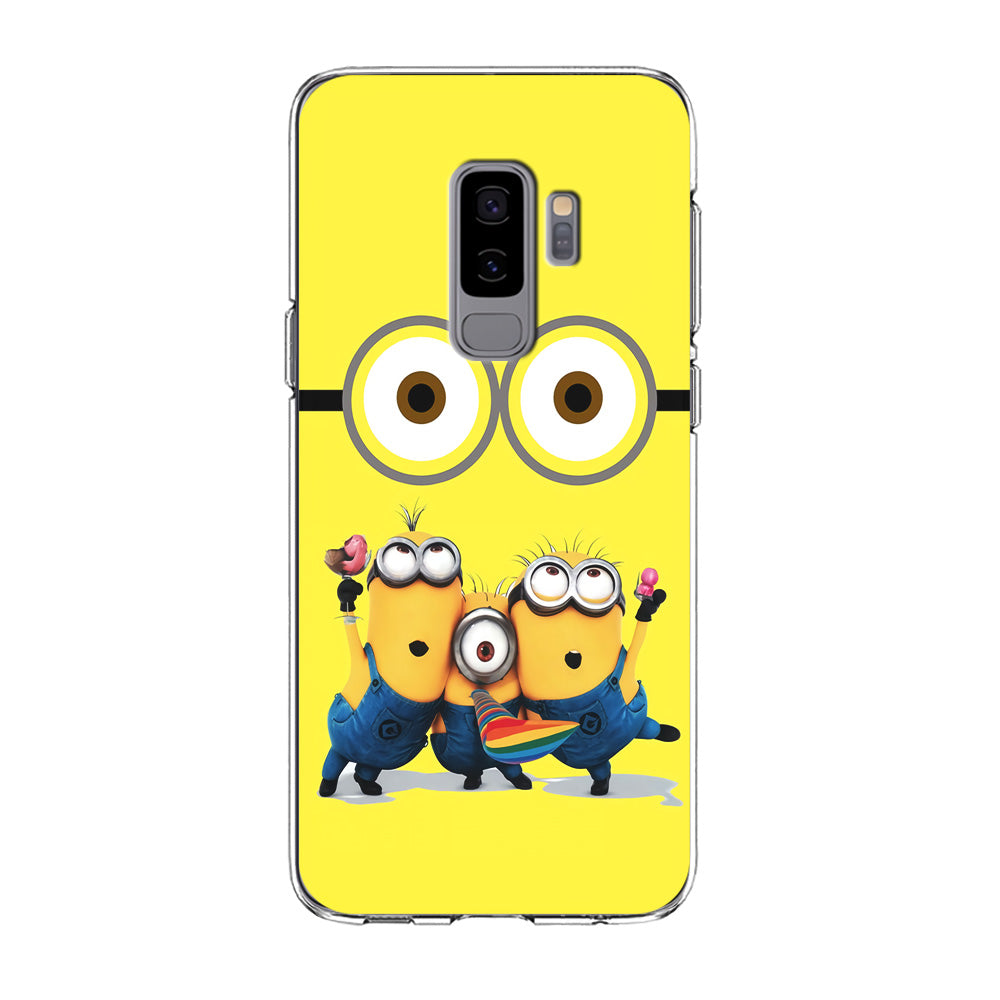 Eyes and Three Minions Samsung Galaxy S9 Plus Case