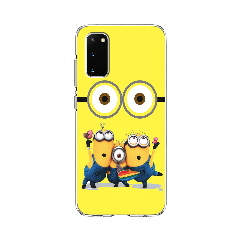 Eyes and Three Minions Samsung Galaxy S20 Case