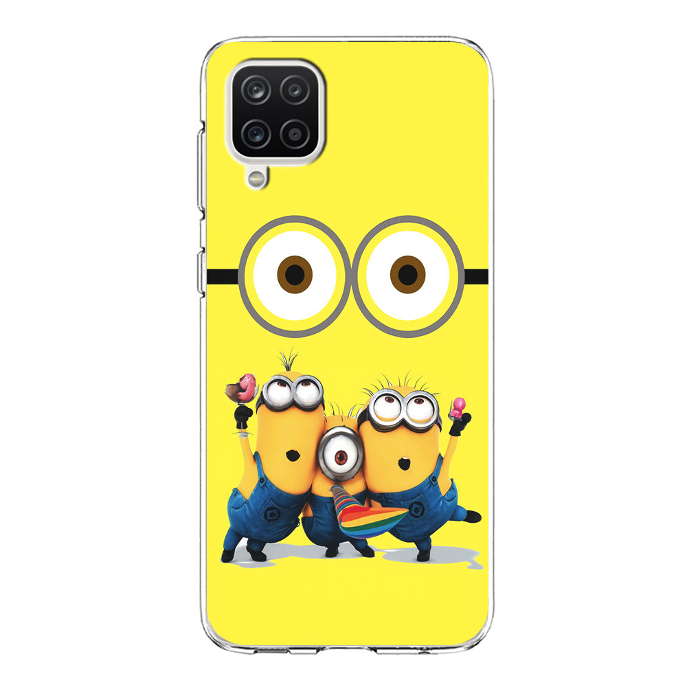 Eyes and Three Minions Samsung Galaxy A12 Case