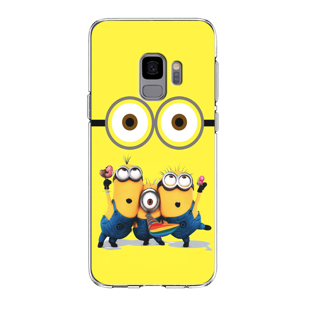 Eyes and Three Minions Samsung Galaxy S9 Case