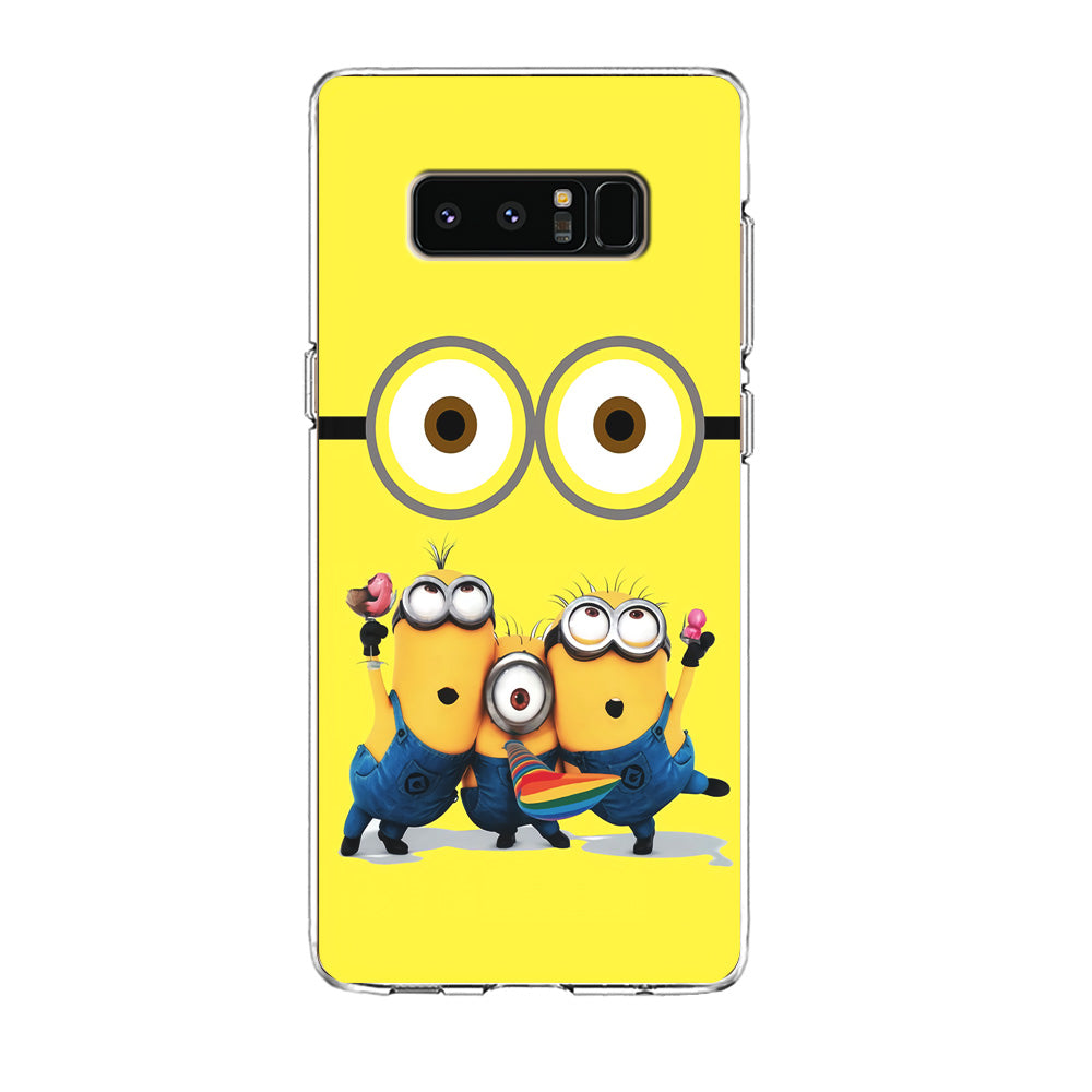 Eyes and Three Minions Samsung Galaxy Note 8 Case