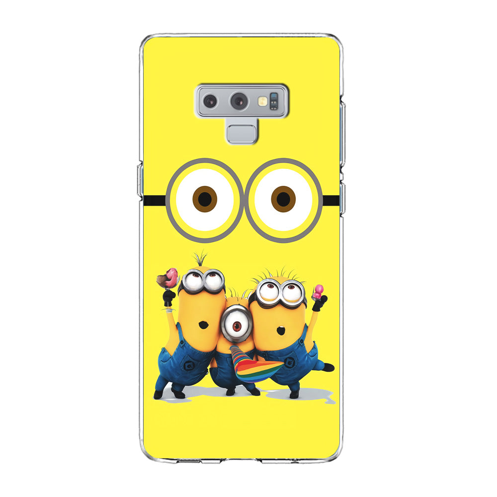 Eyes and Three Minions Samsung Galaxy Note 9 Case